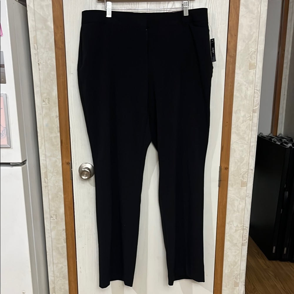 Worthington Black Ponte Knit Trousers